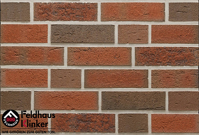 Картинка Кирпич - Импортный кирпич Кирпич лицевой&nbspK377NF90 : М-1000 размером 90x240x71. Цвет красный, производство Feldhaus Klinker 