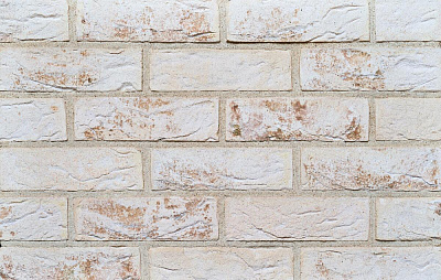 Картинка Кирпич - Ручная формовка Облицовочный кирпич Ручной формовки Лорен люкс : М-125 размером 100x210x65. Цвет белый, производство Богандинский кирпичный завод 