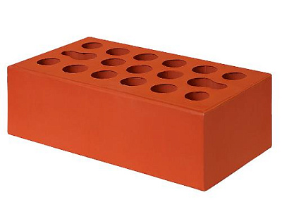 Картинка Кирпич - Облицовочный кирпич Облицовочный Полуторный : М-150 размером 120x250x88. Цвет красный, производство Керма кирпичный завод 