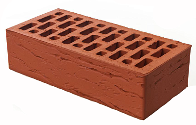 Картинка Кирпич - Облицовочный кирпич Облицовочный Одинарный : М-150 размером 120x250x65. Цвет красный, производство Браер кирпичный завод 