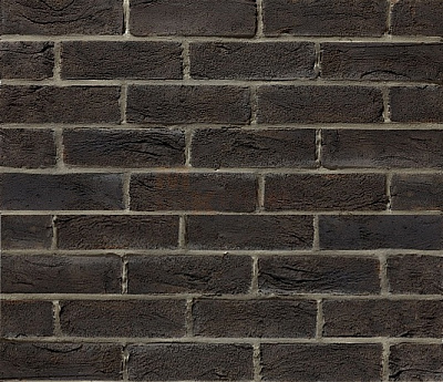 Картинка Кирпич - Ручная формовка Облицовочный Ручной формовки 5-00-00-0-00 : М-150 размером 120x210x65. Цвет черный, производство RECKE 