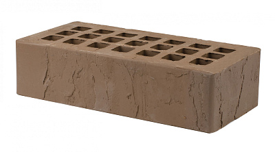 Картинка Кирпич - Облицовочный кирпич Облицовочный Одинарный : М-175 размером 120x250x65. Цвет коричневый, производство Железногорский кирпичный завод 