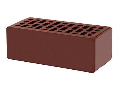 Картинка Кирпич - Облицовочный кирпич Облицовочный Полуторный : М-150 размером 120x250x88. Цвет красный, производство КС Керамик 