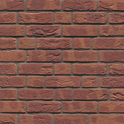 Картинка Кирпич - Импортный кирпич Кирпич облицовочный Nr. 2 Rotbraun-bunt geflammt : М-150 размером 100x210x65. Цвет красный, производство Muhr 