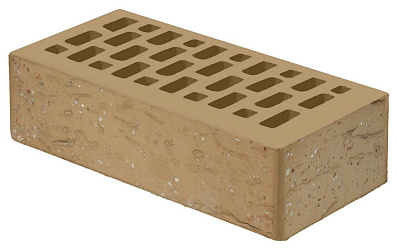 Картинка Кирпич - Облицовочный кирпич Облицовочный Одинарный : М-175 размером 120x250x65. Цвет желтый, производство Голицынский кирпичный завод 