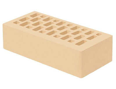 Картинка Кирпич - Облицовочный кирпич Облицовочный Одинарный : М-175 размером 120x250x65. Цвет желтый, производство Голицынский кирпичный завод 