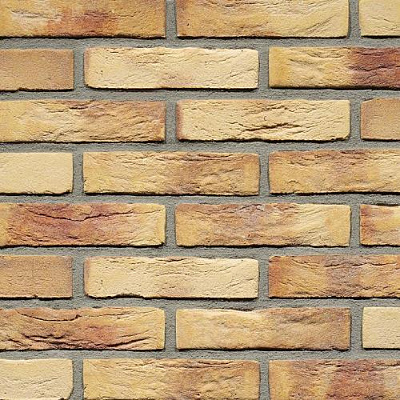 Картинка Кирпич - Ручная формовка Кирпич облицовочный Lichtbrons : М-125 размером 100x215x65. Цвет желтый, производство Terca 