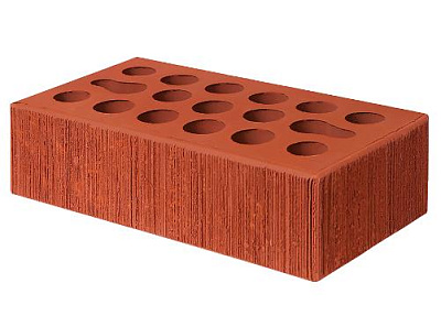 Картинка Кирпич - Облицовочный кирпич Облицовочный Одинарный : М-150 размером 120x250x65. Цвет красный, производство Керма кирпичный завод 