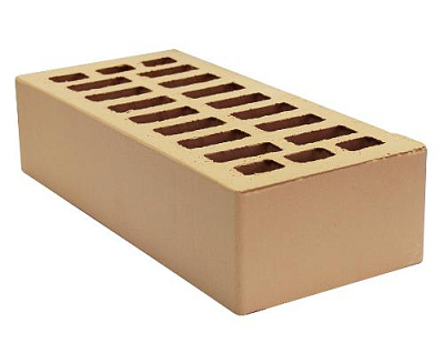 Картинка Кирпич - Облицовочный кирпич Облицовочный Одинарный : М-150 размером 120x250x65. Цвет желтый, производство Белкерамика Кирпичный Завод 