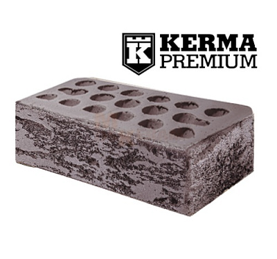 Картинка Кирпич - Облицовочный кирпич Облицовочный Одинарный : М-200 размером 120x250x65. Цвет серый, производство Керма кирпичный завод 