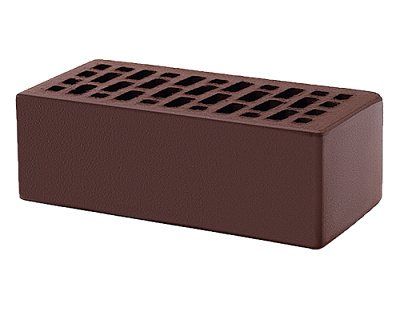 Картинка Кирпич - Облицовочный кирпич Облицовочный Полуторный : М-150 размером 120x250x88. Цвет коричневый, производство КС Керамик 