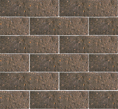 Картинка Кирпич - Гиперпрессованный кирпич Кирпич полнотелый фактурный колотый : М-400 размером 100x250x65. Цвет серый, производство РуБелЭко 