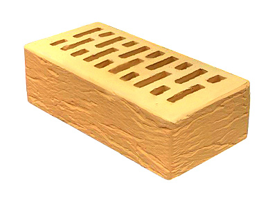 Картинка Кирпич - Облицовочный кирпич Облицовочный Одинарный : М-150 размером 120x250x65. Цвет желтый, производство Терекс кирпичный завод 