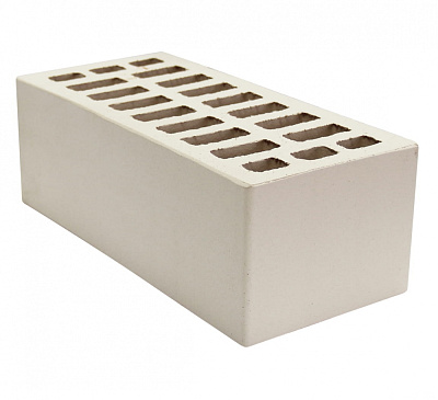 Картинка Кирпич - Облицовочный кирпич Облицовочный Полуторный : М-200 размером 120x250x88. Цвет белый, производство Белкерамика Кирпичный Завод 