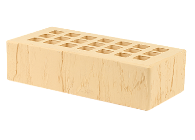 Картинка Кирпич - Облицовочный кирпич Облицовочный Одинарный : М-175 размером 120x250x65. Цвет желтый, производство Железногорский кирпичный завод 