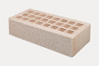 Картинка Кирпич - Облицовочный кирпич Облицовочный пустотелый : М-150 размером 120x250x65. Цвет бежевый, производство Губский кирпичный завод 