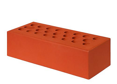 Картинка Кирпич - Облицовочный кирпич Облицовочный Евро : М-150 размером 85x250x65. Цвет красный, производство Керма кирпичный завод 