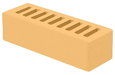 Картинка Кирпич - Облицовочный кирпич Облицовочный Евро : М-175 размером 85x250x65. Цвет желтый, производство Голицынский кирпичный завод 