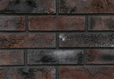 Картинка Кирпич - Ручная формовка Облицовочный Ручной формовки RB 09  : М-400 размером 120x250x65. Цвет черный, производство Real&nbspBrick 