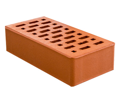 Картинка Кирпич - Облицовочный кирпич Облицовочный Одинарный : М-150 размером 120x250x65. Цвет красный, производство Красная Гвардия КЗ 