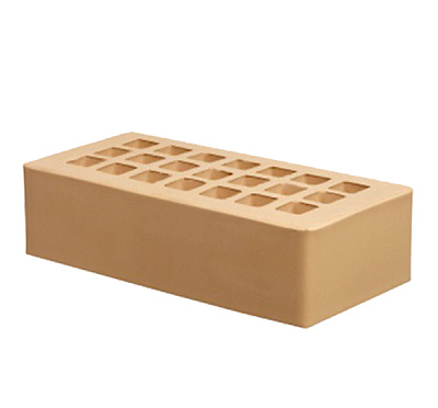 Картинка Кирпич - Облицовочный кирпич Облицовочный Одинарный : М-200 размером 120x250x65. Цвет желтый, производство Железногорский кирпичный завод 