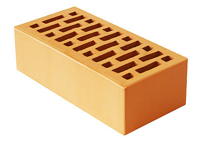 Картинка Кирпич - Облицовочный кирпич Облицовочный Полуторный : М-150 размером 120x250x88. Цвет желтый, производство Новомосковский кирпичный завод 