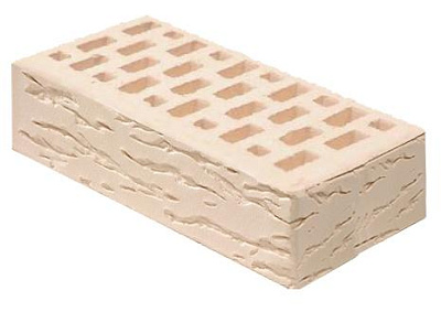 Картинка Кирпич - Облицовочный кирпич Облицовочный Одинарный : М-175 размером 120x250x65. Цвет белый, производство Воротынский кирпичный завод 