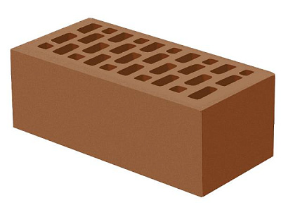 Картинка Кирпич - Облицовочный кирпич Облицовочный Полуторный : М-175 размером 120x250x88. Цвет красный, производство Голицынский кирпичный завод 