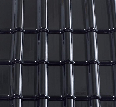 Керамическая черепица TITANIA FINESSE черный с глазурью