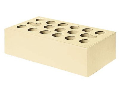 Картинка Кирпич - Облицовочный кирпич Облицовочный Одинарный : М-150 размером 120x250x65. Цвет белый, производство Керма кирпичный завод 