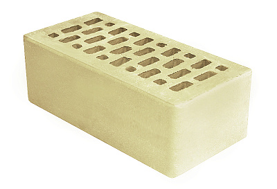 Картинка Кирпич - Облицовочный кирпич Облицовочный Полуторный : М-150 размером 120x250x88. Цвет желтый, производство Терекс кирпичный завод 