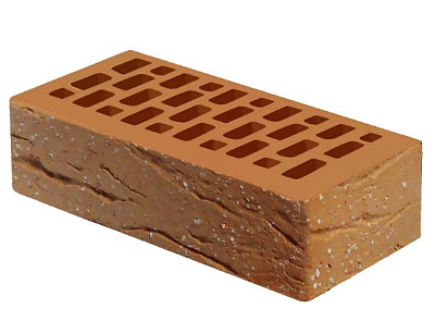 Картинка Кирпич - Облицовочный кирпич Облицовочный Одинарный : М-300 размером 120x250x65. Цвет , производство Голицынский кирпичный завод 