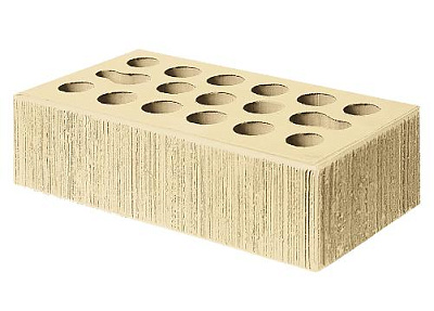 Картинка Кирпич - Облицовочный кирпич Облицовочный Одинарный : М-150 размером 120x250x65. Цвет белый, производство Керма кирпичный завод 