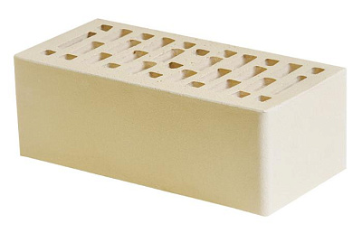 Картинка Кирпич - Облицовочный кирпич Облицовочный Полуторный : М-150 размером 120x250x88. Цвет белый, производство Маркинский кирпичный завод 