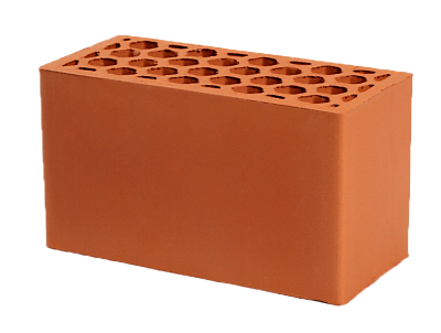 Картинка Кирпич - Строительный кирпич Строительный пустотелый  : М-150 размером 120x250x140. Цвет красный, производство Пятый элемент кирпичный завод 