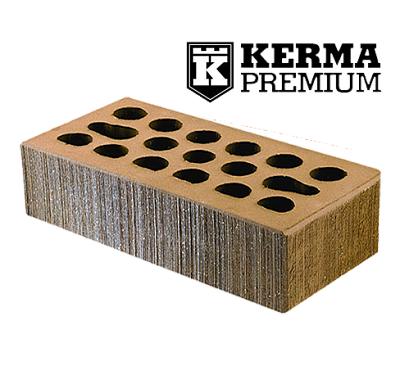 Картинка Кирпич - Облицовочный кирпич Облицовочный Одинарный : М-175 размером 120x250x65. Цвет коричневый, производство Керма кирпичный завод 