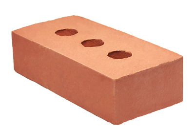 Картинка Кирпич - Строительный кирпич Строительный пустотелый 6 % : М-250 размером 120x250x65. Цвет красный, производство БалтКерамика Кирпичный Завод 