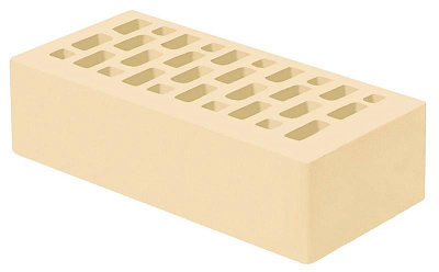 Картинка Кирпич - Облицовочный кирпич Облицовочный Одинарный : М-175 размером 120x250x65. Цвет белый, производство Голицынский кирпичный завод 