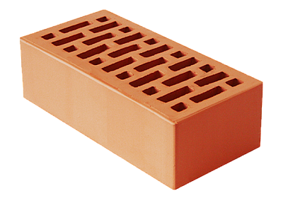 Картинка Кирпич - Облицовочный кирпич Облицовочный Полуторный : М-150 размером 120x250x88. Цвет красный, производство Новомосковский кирпичный завод 