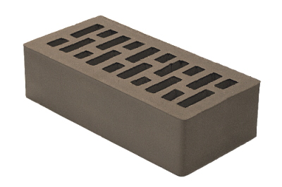 Картинка Кирпич - Облицовочный кирпич Облицовочный Одинарный : М-200 размером 120x250x65. Цвет коричневый, производство Тербунский гончар Кирпичный завод 