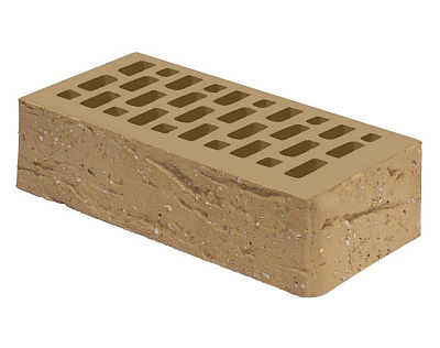 Картинка Кирпич - Облицовочный кирпич Облицовочный Одинарный : М-175 размером 120x250x65. Цвет желтый, производство Голицынский кирпичный завод 