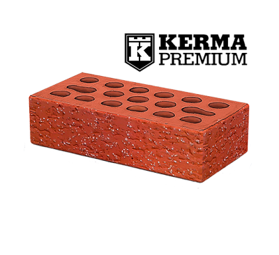 Картинка Кирпич - Облицовочный кирпич Облицовочный Одинарный : М-175 размером 120x250x65. Цвет красный, производство Керма кирпичный завод 