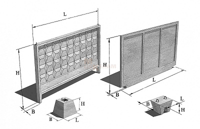 Плита забора П-6В