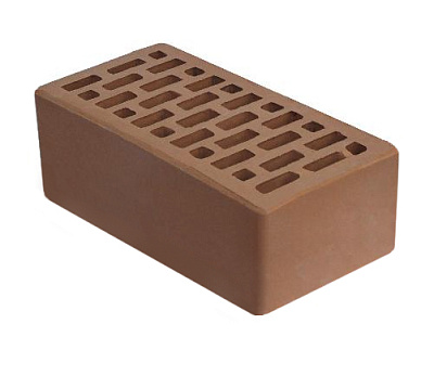 Картинка Кирпич - Облицовочный кирпич Облицовочный полуторный : М-175 размером 120x250x88. Цвет коричневый, производство Норский керамический завод 