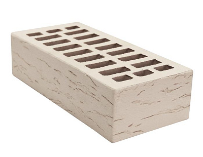 Картинка Кирпич - Облицовочный кирпич Облицовочный Одинарный : М-200 размером 120x250x65. Цвет белый, производство Белкерамика Кирпичный Завод 