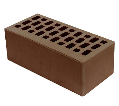 Картинка Кирпич - Облицовочный кирпич Облицовочный Полуторный : М-200 размером 120x250x88. Цвет коричневый, производство Вышневолоцкая Керамика 