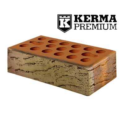 Картинка Кирпич - Облицовочный кирпич Облицовочный Одинарный : М-175 размером 120x250x65. Цвет коричневый, производство Керма кирпичный завод 