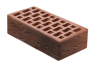 Картинка Кирпич - Облицовочный кирпич Облицовочный Одинарный : М-150 размером 120x250x65. Цвет коричневый, производство Воротынский кирпичный завод 