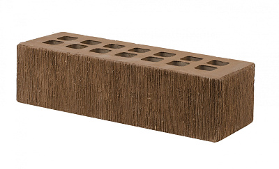 Картинка Кирпич - Облицовочный кирпич Облицовочный Евро : М-175 размером 85x250x65. Цвет коричневый, производство Железногорский кирпичный завод 