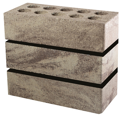 Картинка Кирпич - Гиперпрессованный кирпич Облицовочный одинарный гладкий : М-200 размером 120x250x65. Цвет , производство ЛИТОС 